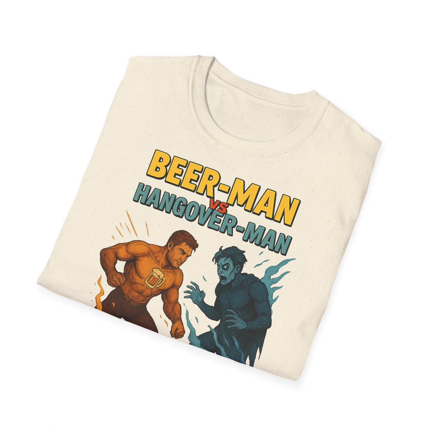 Unisex Softstyle T-Shirt - Beer-Man vs Hangover Man