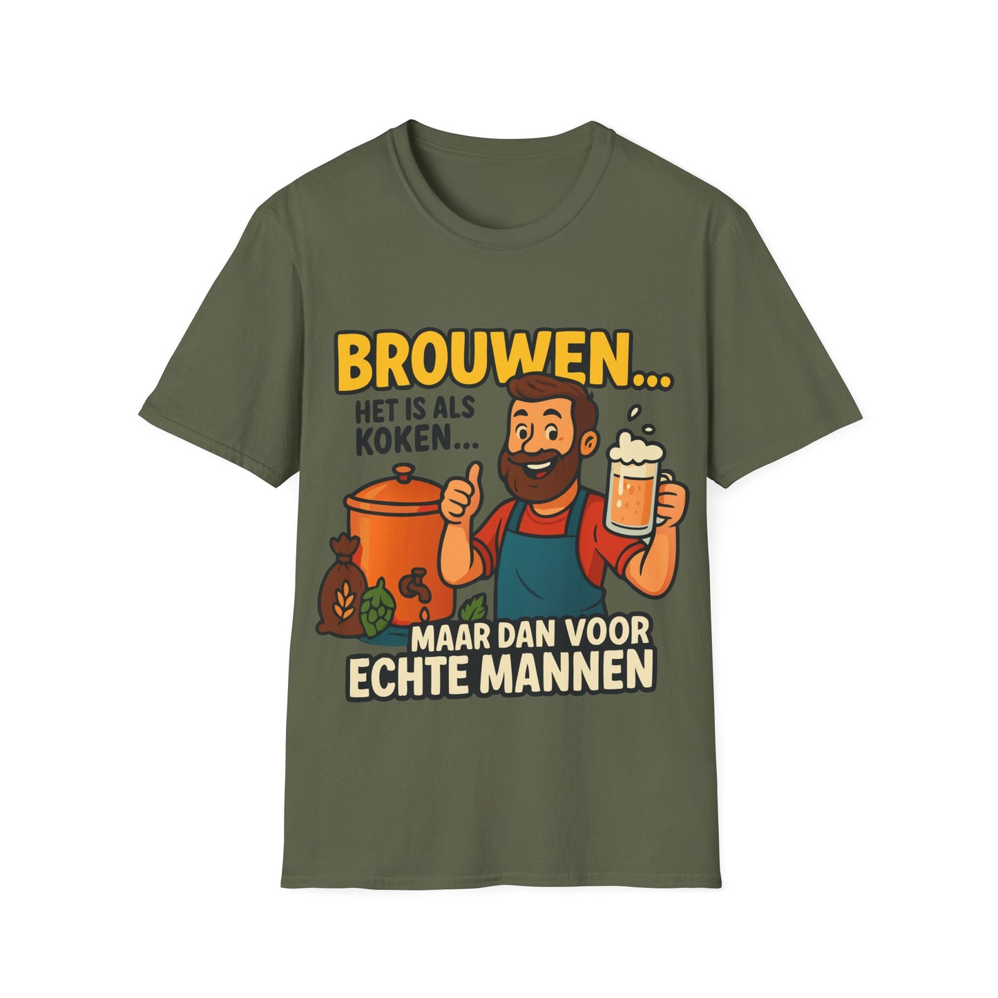 Unisex Softstyle T-Shirt - Brouwen is als koken...