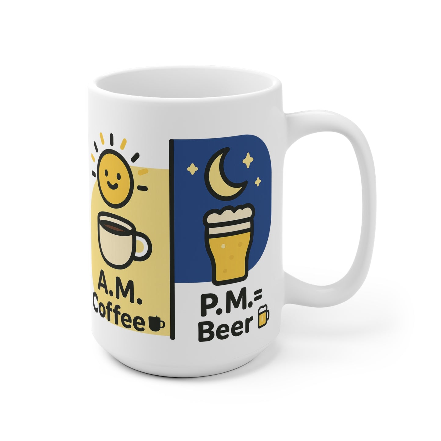 Keramische Koffietas: AM Coffee / PM Beer