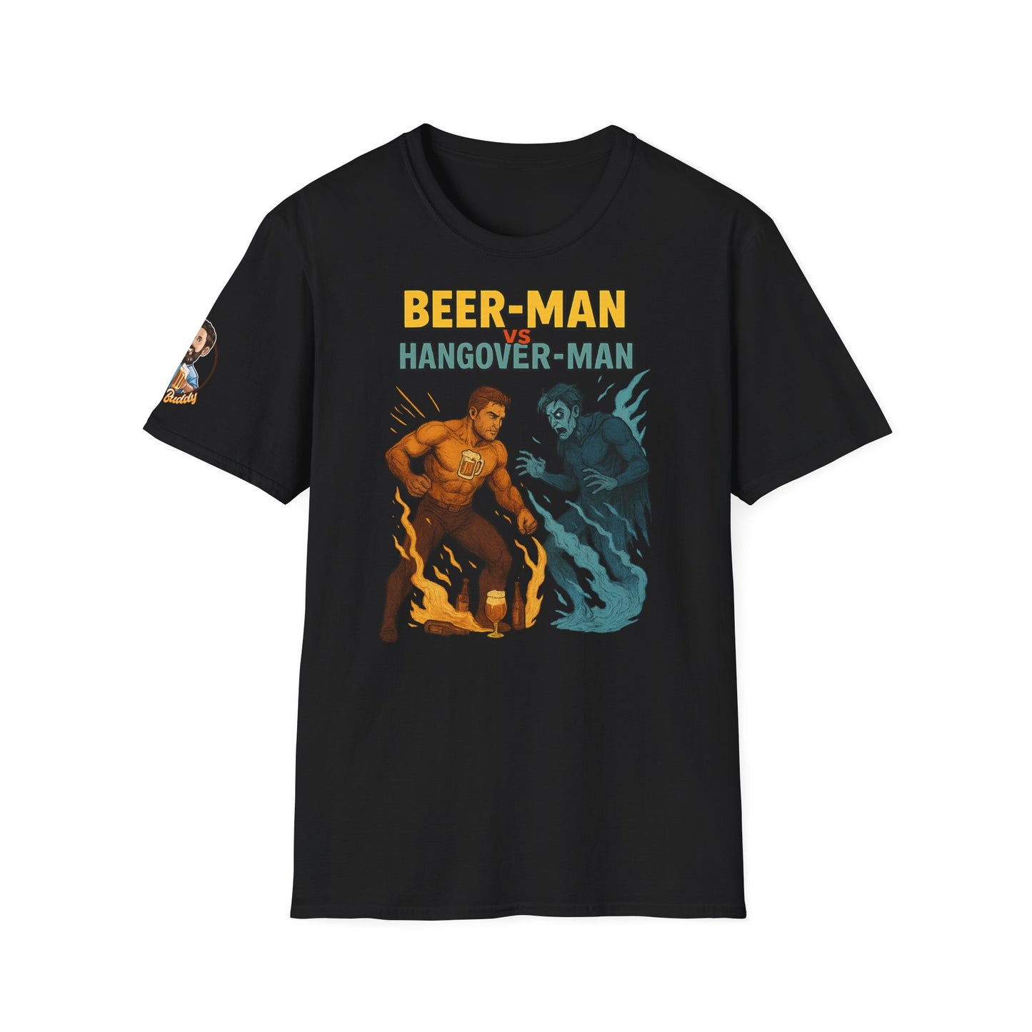 Unisex Softstyle T-Shirt - Beer-Man vs Hangover Man