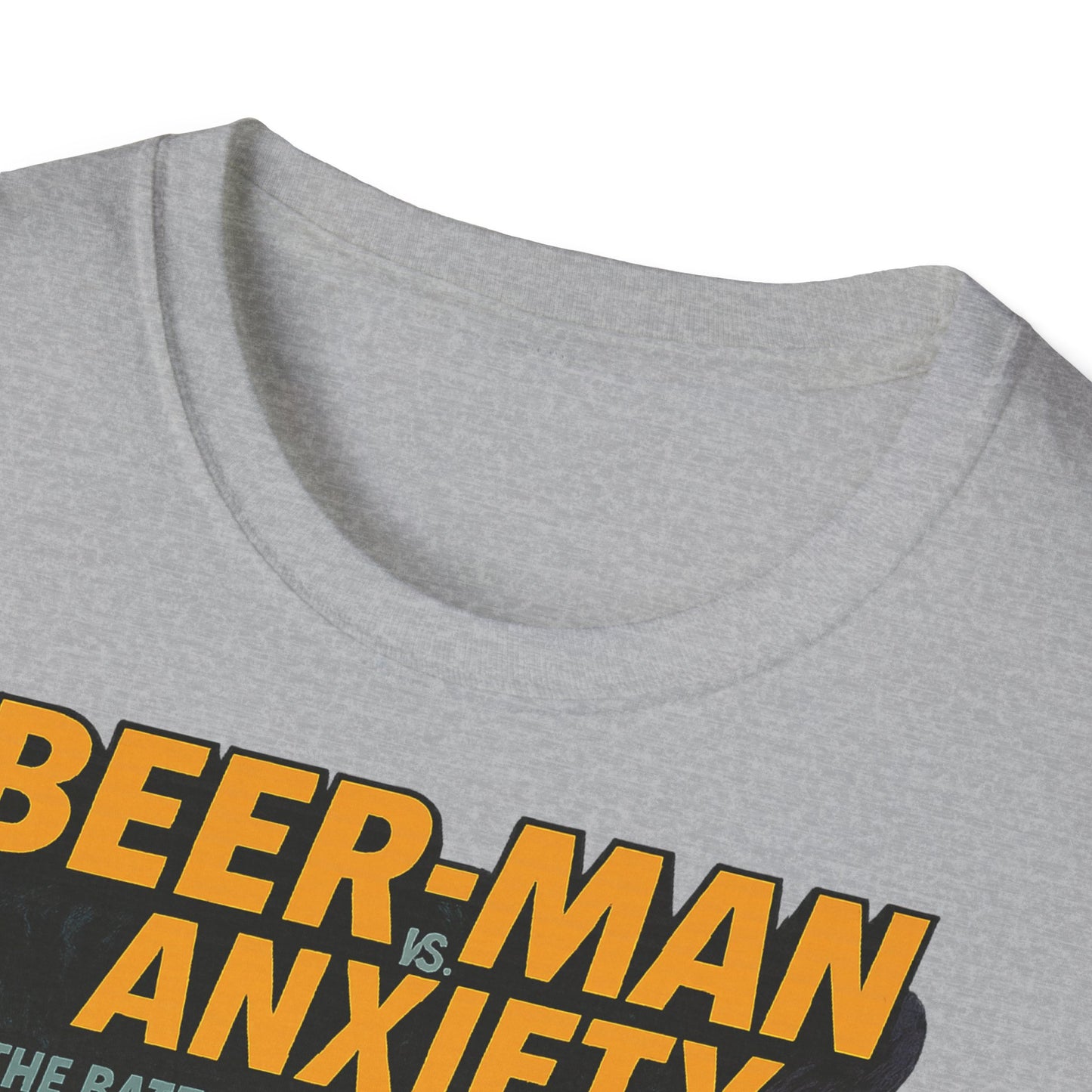 Unisex Soft-style T-Shirt - Beer-Man vs. Anxiety