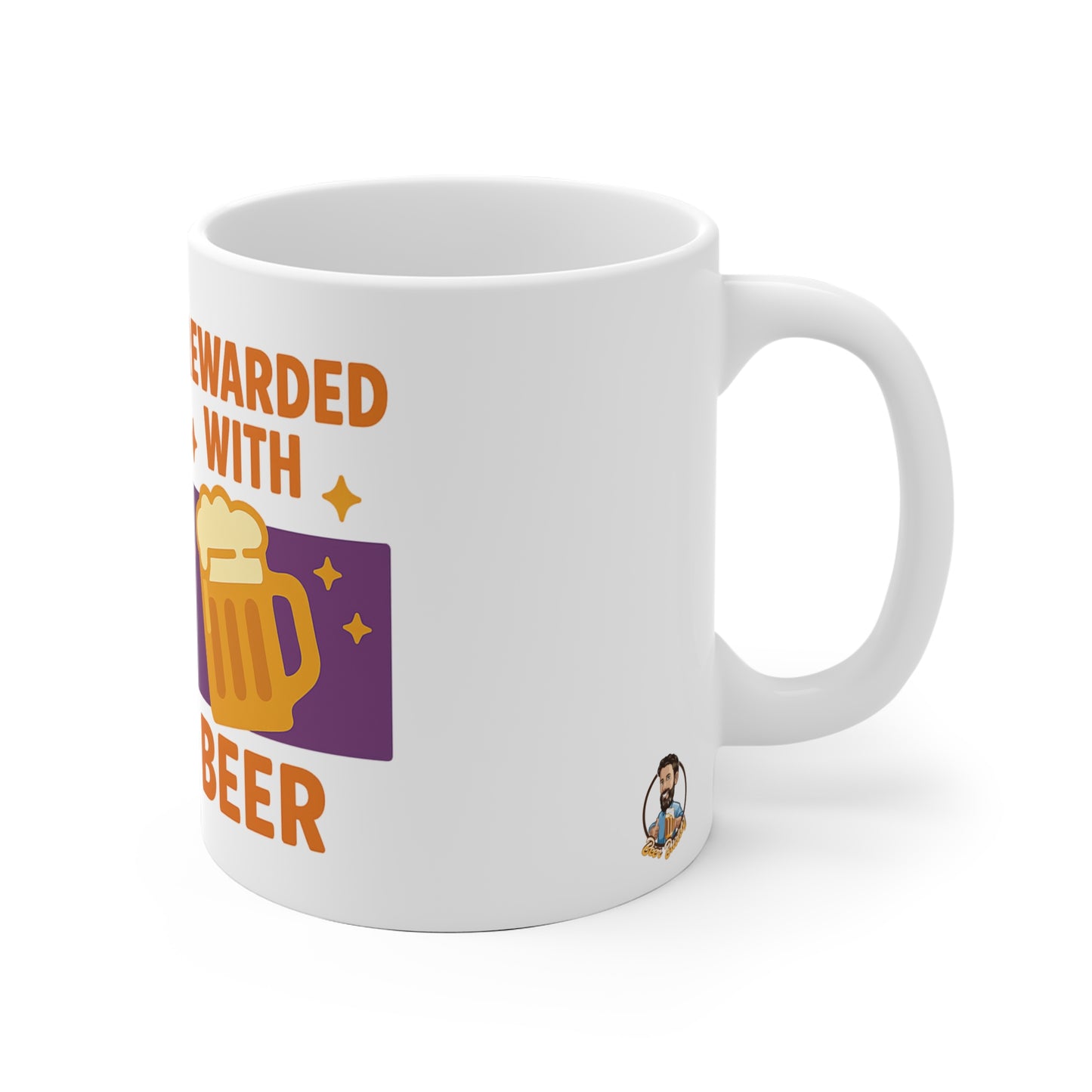 Keramische tas: powered by Coffee, rewarded with beer