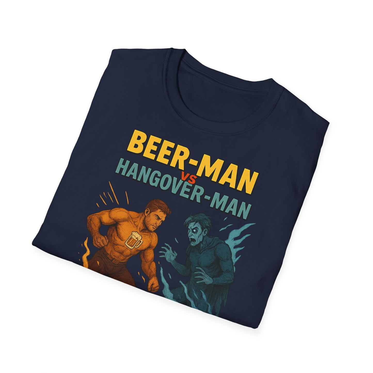 Unisex Softstyle T-Shirt - Beer-Man vs Hangover Man
