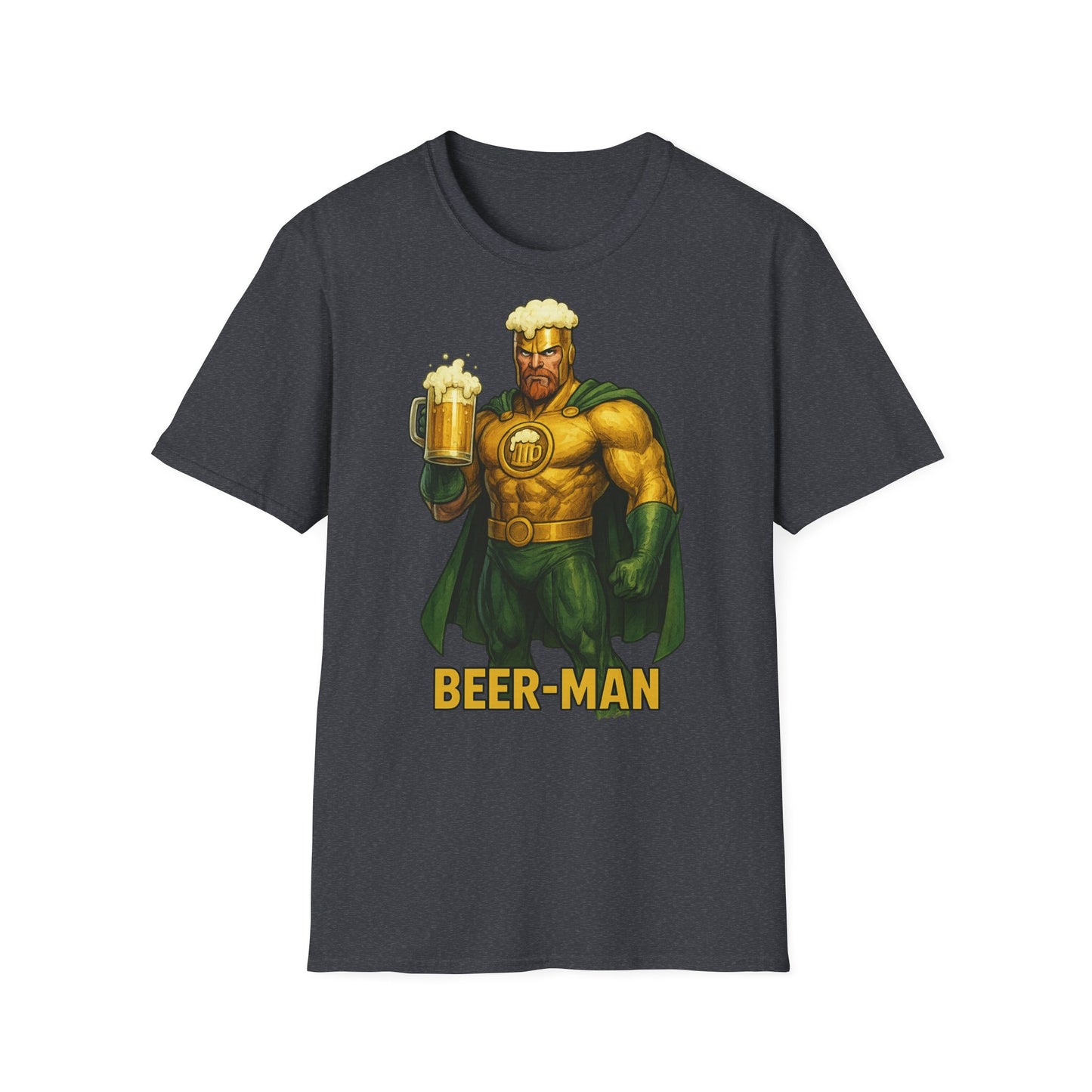Unisex Softstyle T-Shirt - Beer-Man Superhero