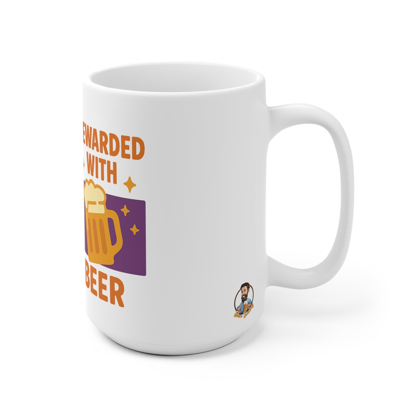 Keramische tas: powered by Coffee, rewarded with beer