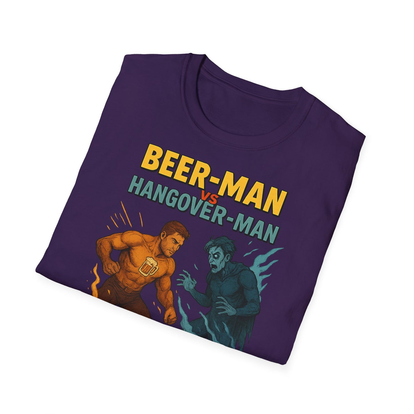 Unisex Softstyle T-Shirt - Beer-Man vs Hangover Man