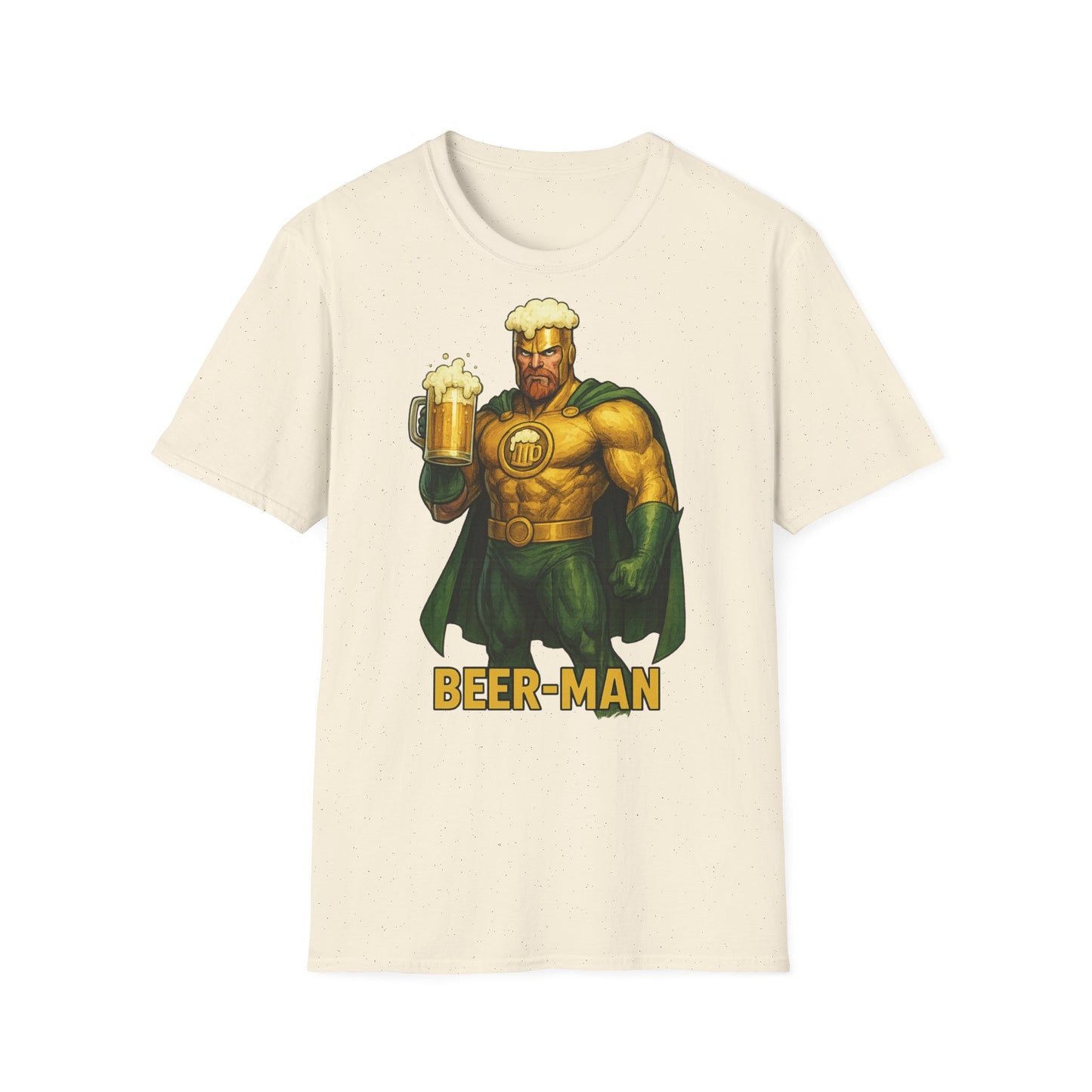 Unisex Softstyle T-Shirt - Beer-Man Superhero