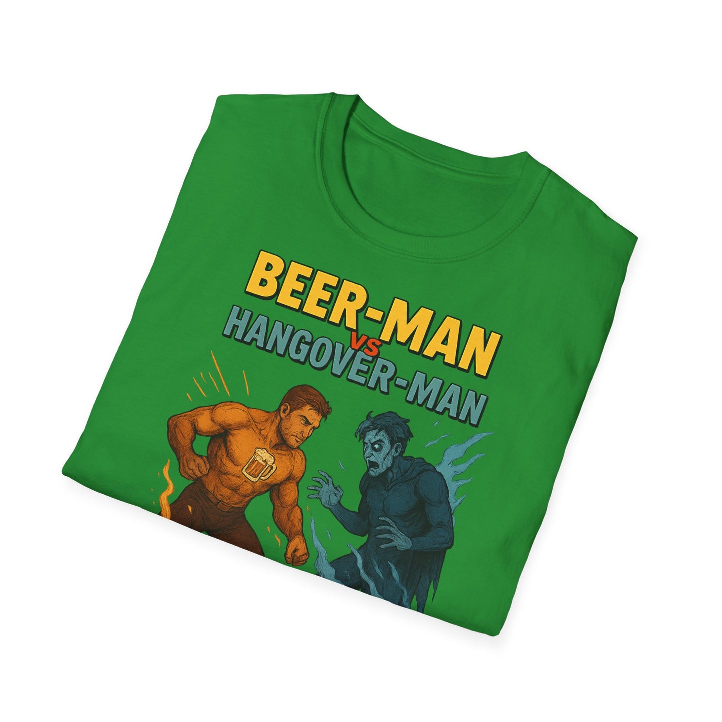 Unisex Softstyle T-Shirt - Beer-Man vs Hangover Man