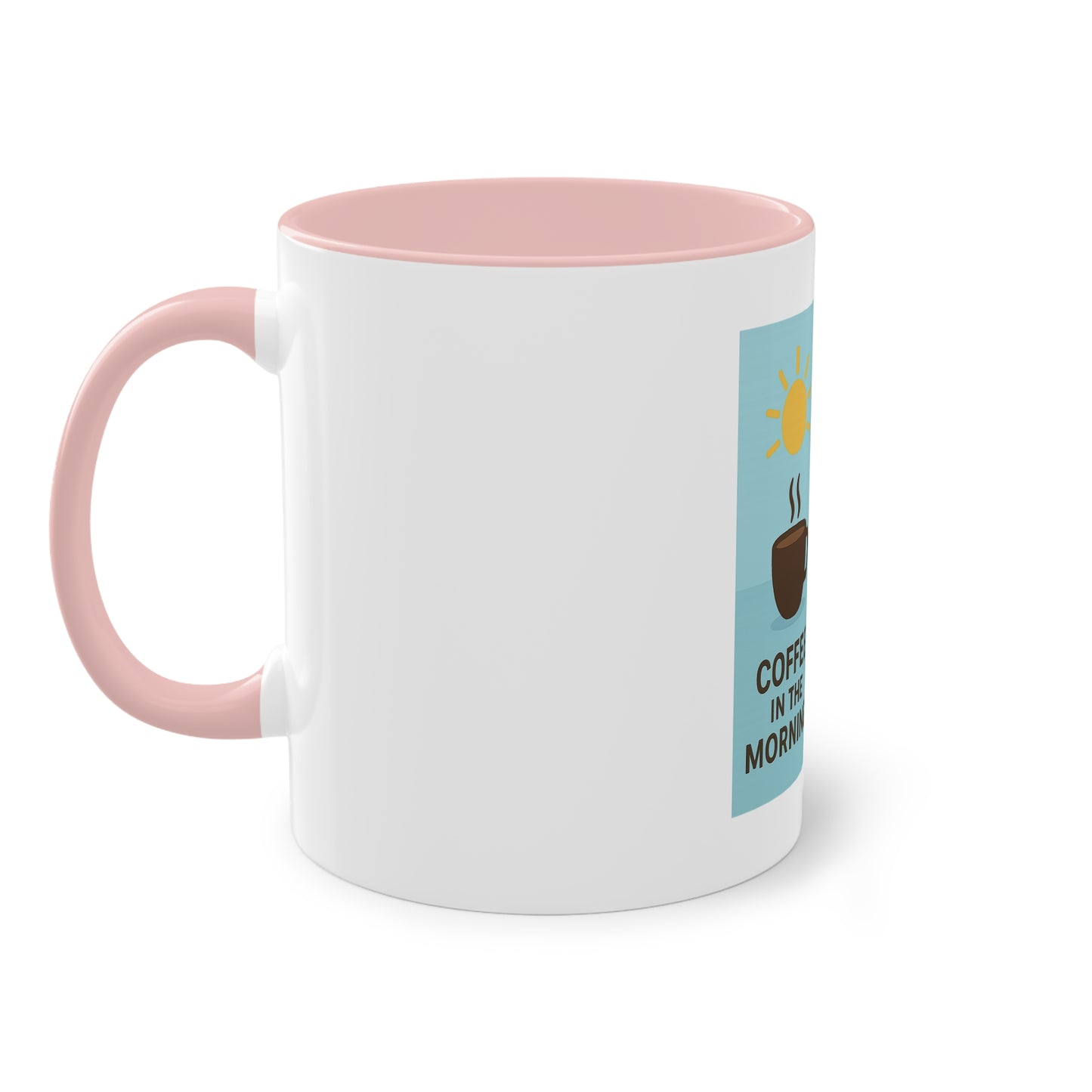 Tweekleurige koffietas: Koffie in de ochtend, bier in de avond.