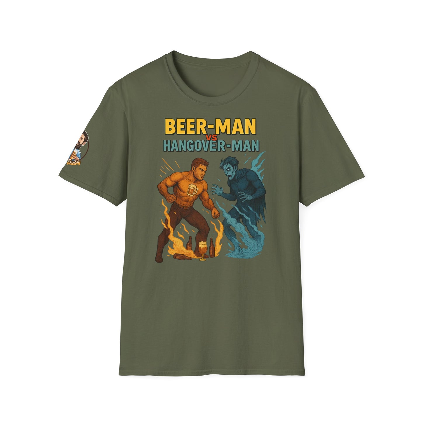 Unisex Softstyle T-Shirt - Beer-Man vs Hangover Man