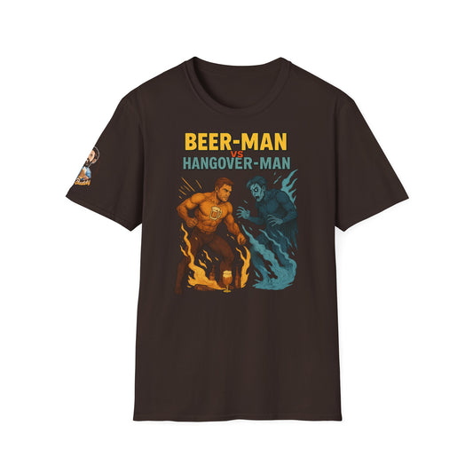 Unisex Softstyle T-Shirt - Beer-Man vs Hangover Man