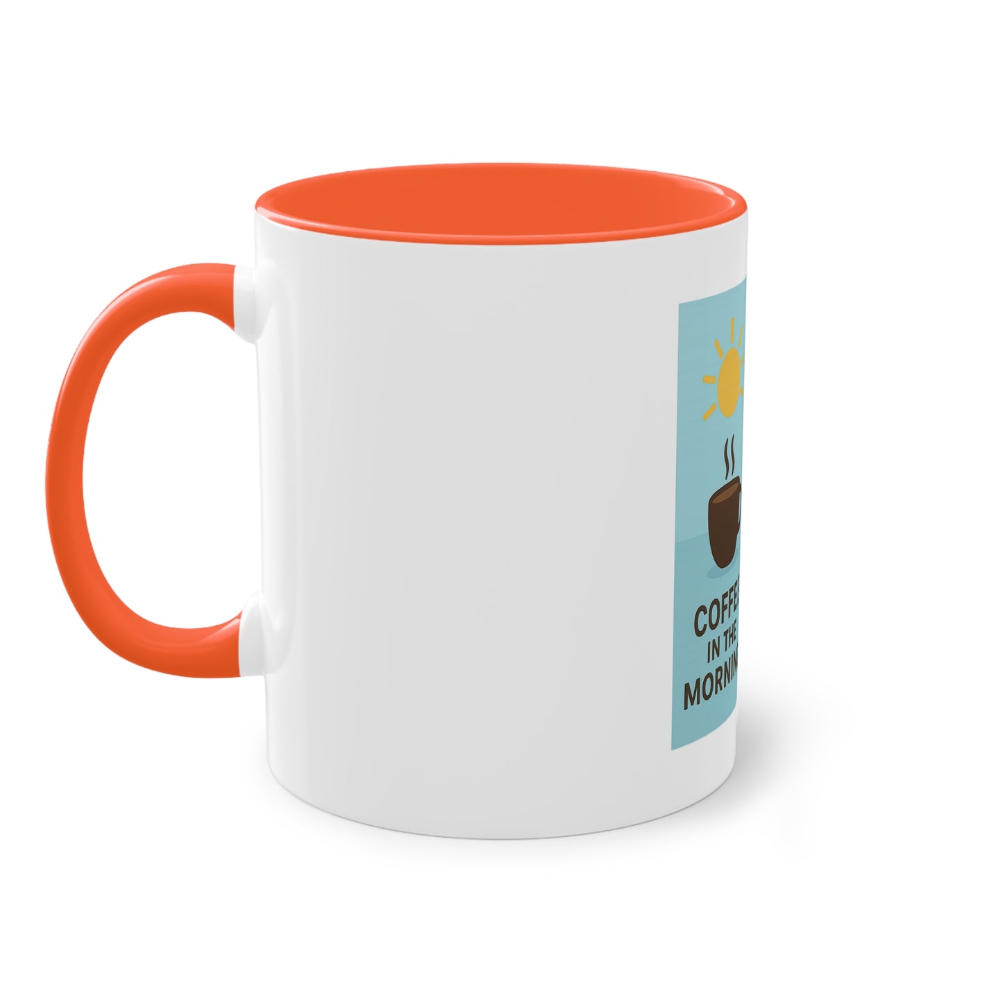 Tweekleurige koffietas: Koffie in de ochtend, bier in de avond.