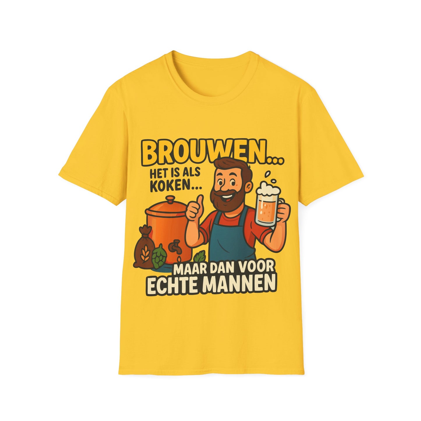 Unisex Softstyle T-Shirt - Brouwen is als koken...