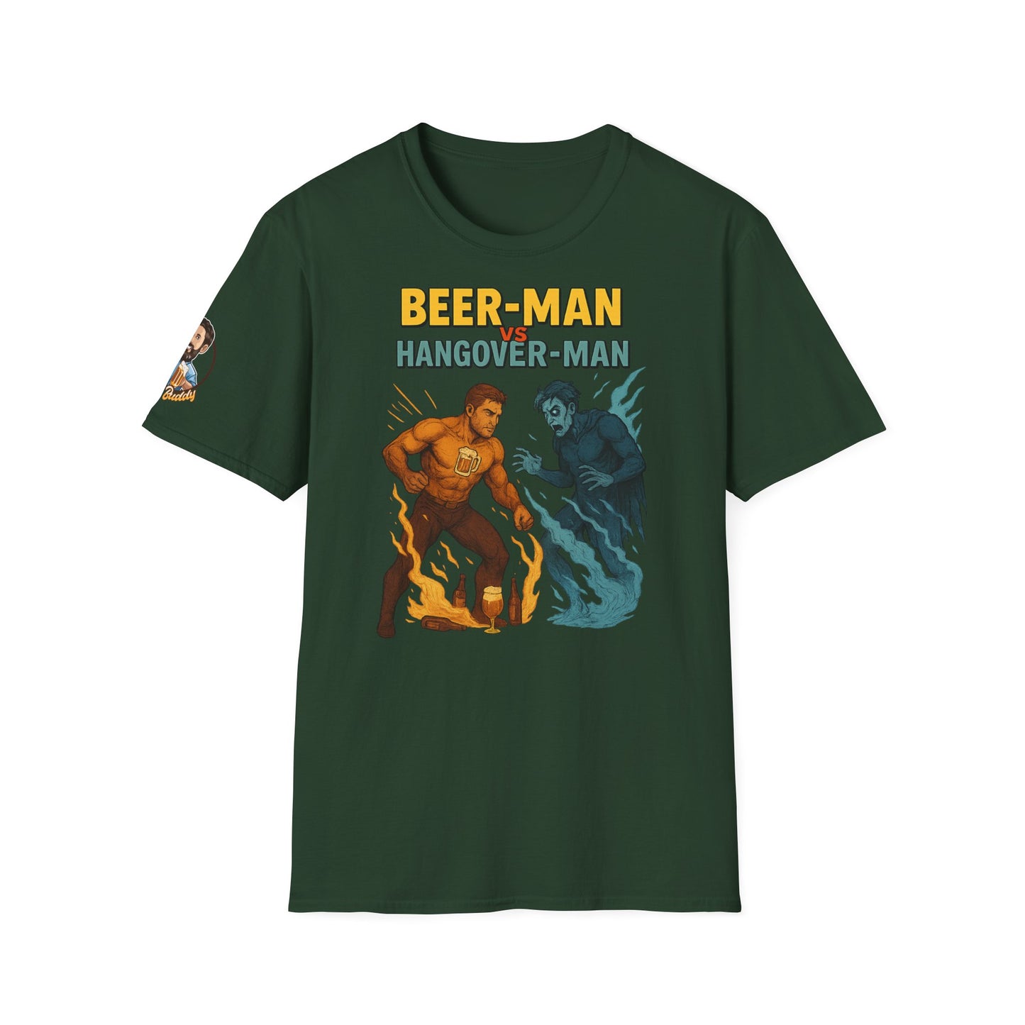 Unisex Softstyle T-Shirt - Beer-Man vs Hangover Man