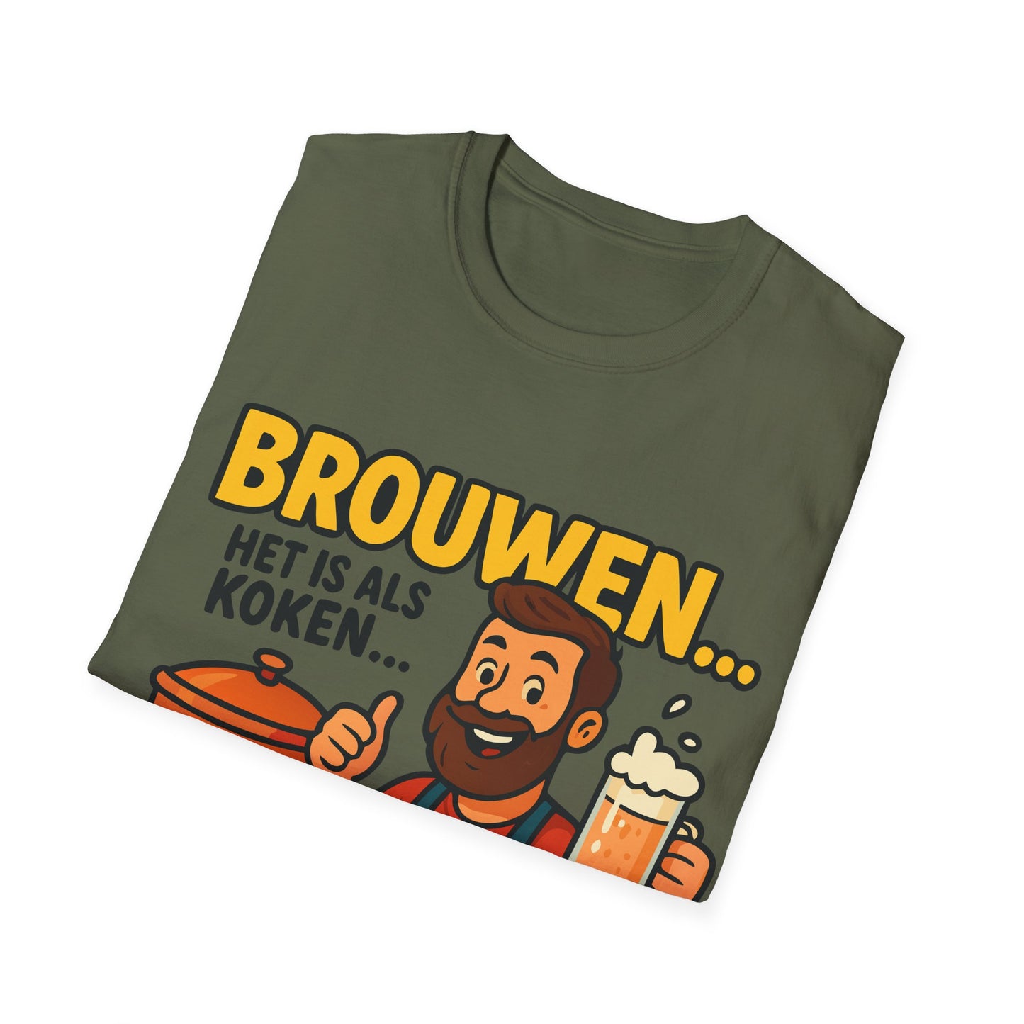 Unisex Softstyle T-Shirt - Brouwen is als koken...