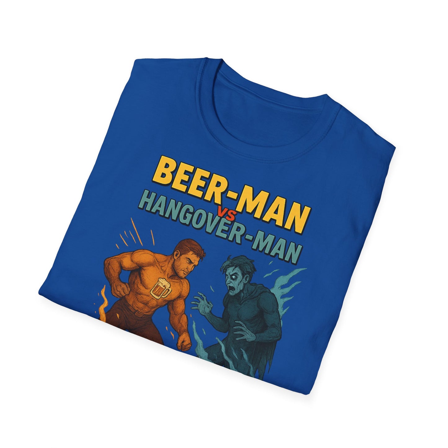 Unisex Softstyle T-Shirt - Beer-Man vs Hangover Man
