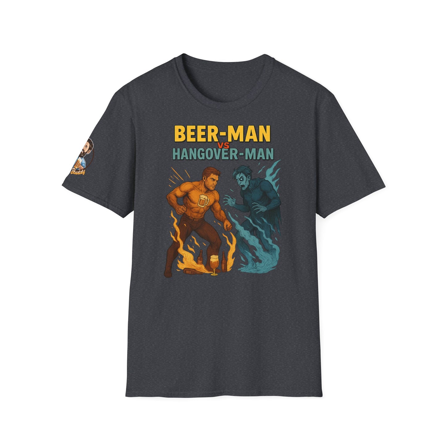 Unisex Softstyle T-Shirt - Beer-Man vs Hangover Man