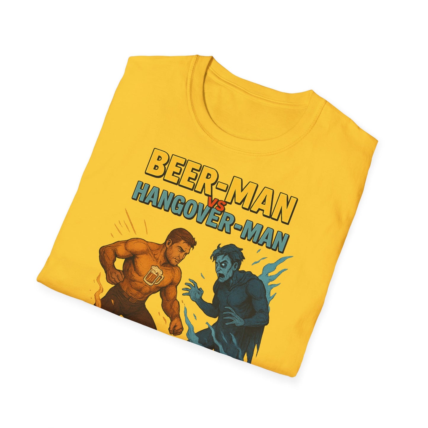 Unisex Softstyle T-Shirt - Beer-Man vs Hangover Man