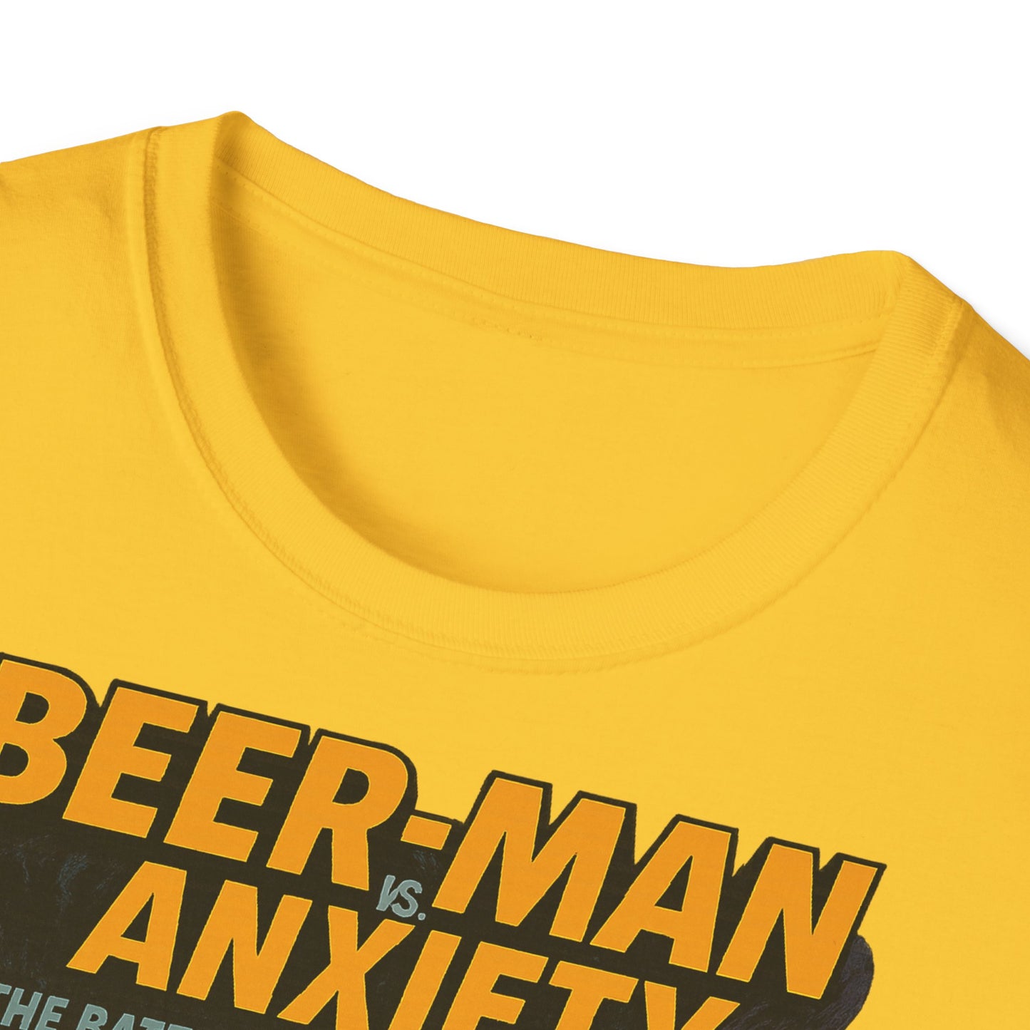 Unisex Soft-style T-Shirt - Beer-Man vs. Anxiety