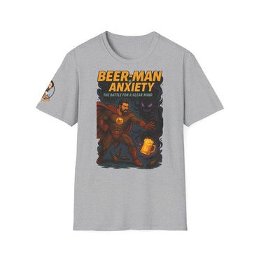 Unisex Soft-style T-Shirt - Beer-Man vs. Anxiety