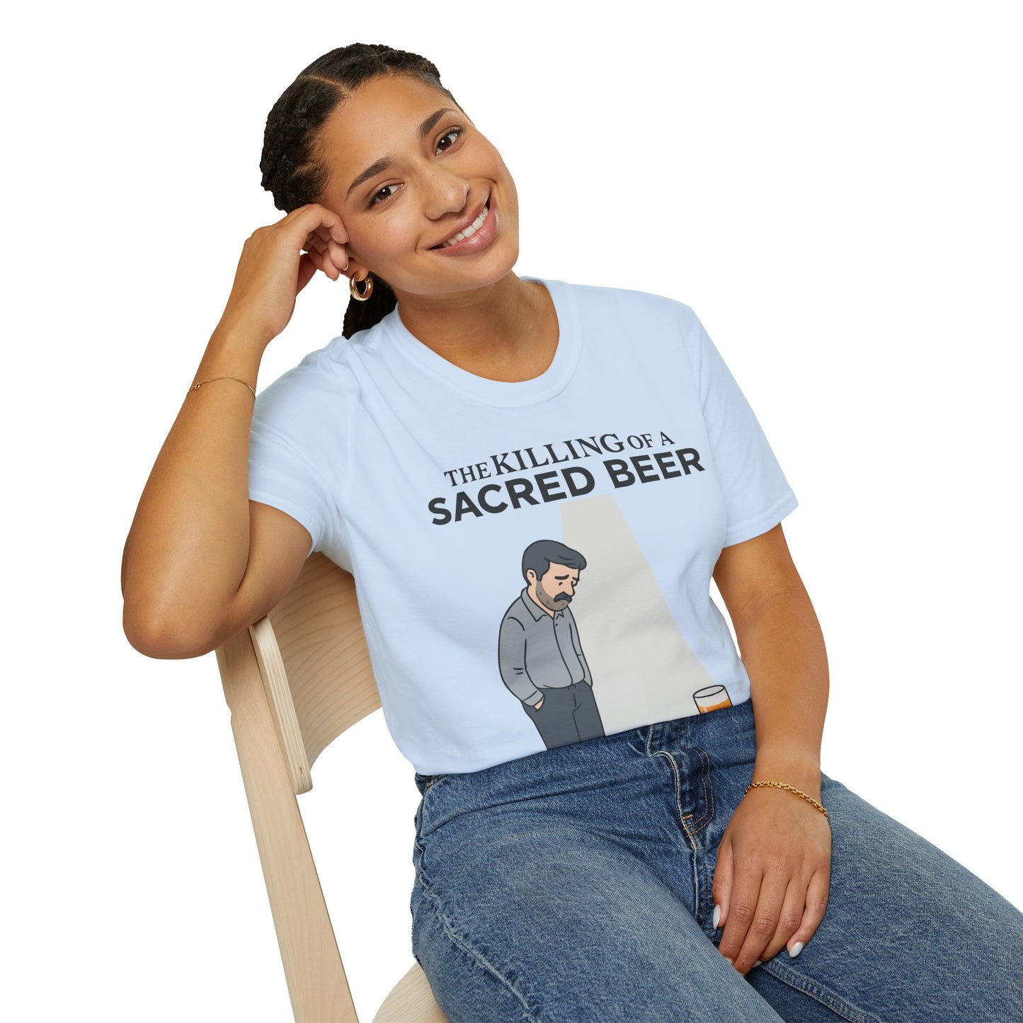 Unisex soft-style T-Shirt - 'The Killing of a Sacred Beer'